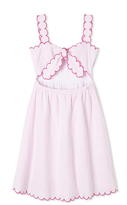 Quinn Dress | Lilly's Pink, Bright White,  Rasberry Scallop