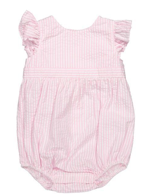 Beatrice Bubble | Pink and White Seersucker