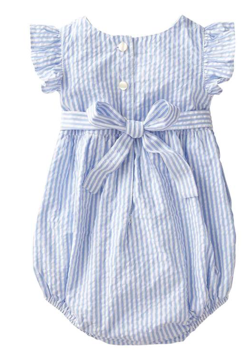 Beatrice Bubble | Blue and White Seersucker