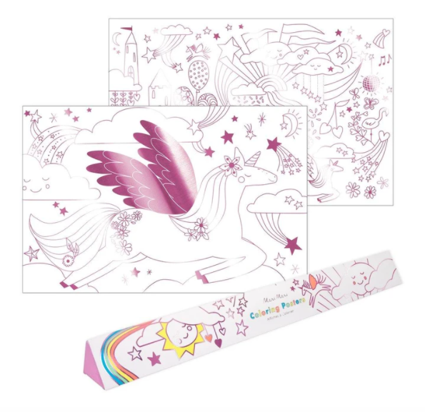 Unicorn Coloring Poster