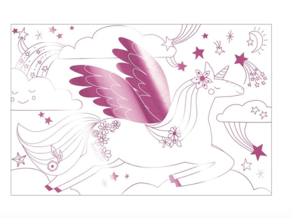 Unicorn Coloring Poster