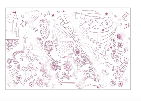 Unicorn Coloring Poster