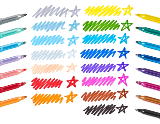 Rainbow Sparkle Glitter Markers