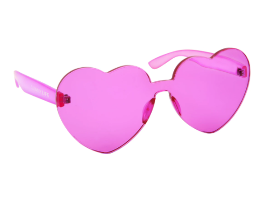 Pink Heart Sunglasses