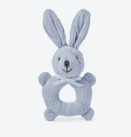 Cable Knit Bunny Rattle
