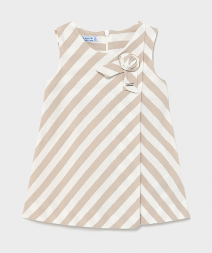 Beige Striped Dress | 1964