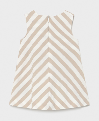 Beige Striped Dress | 1964