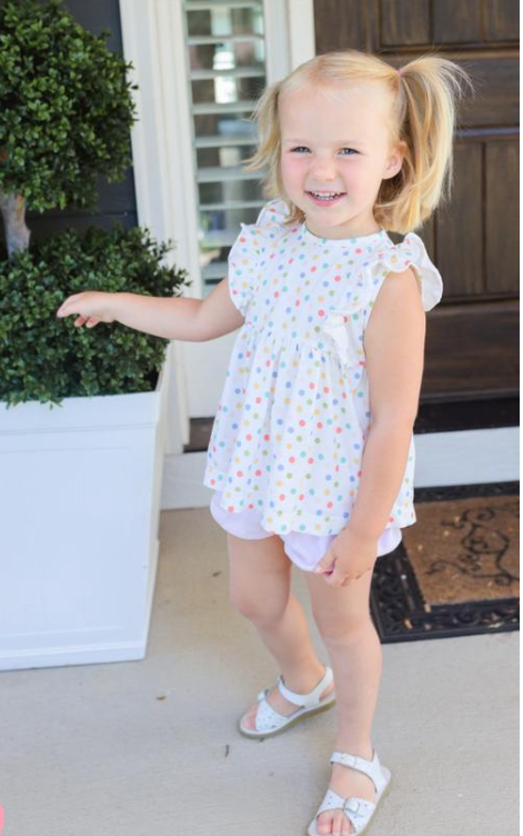 Lila Bloomer Set | Polka Dot Knit