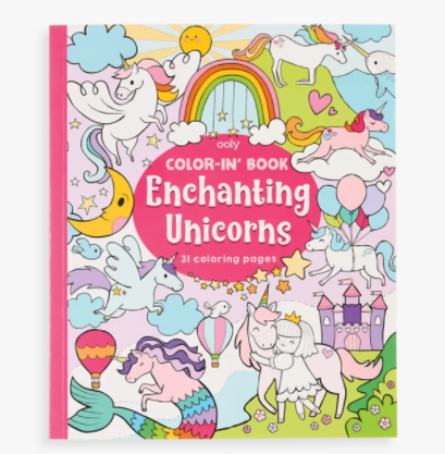 Color In Enchanting Unicorns Book