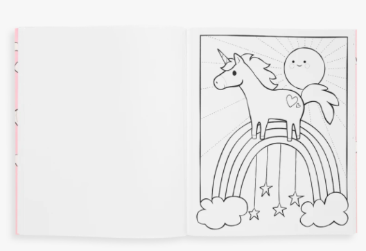 Color In Enchanting Unicorns Book