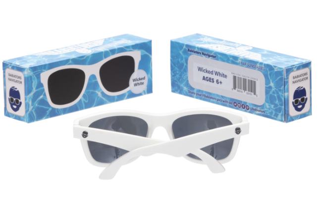 Wicked White Navigator Sunglasses