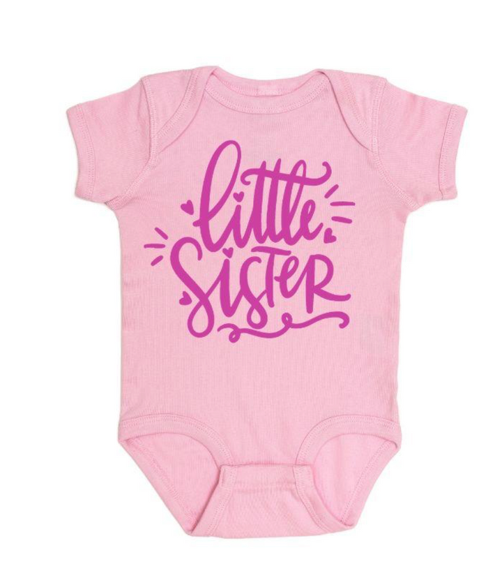 Little Sister Pink Doodle Bodysuit