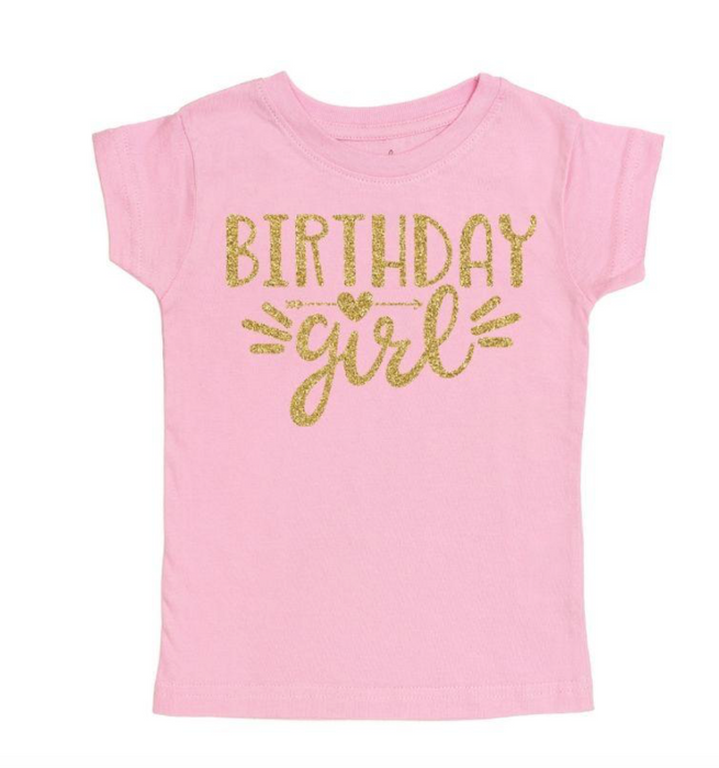 Birthday Girl Pink Doodle Shirt