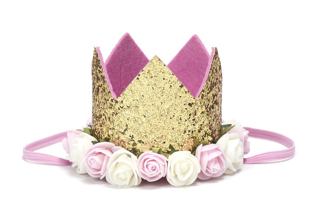 Gold Blush Flower Crown