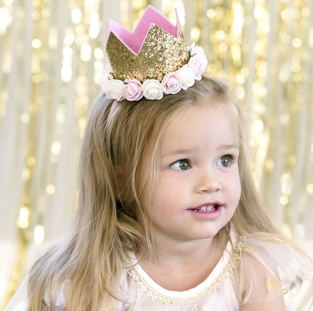 Gold Blush Flower Crown