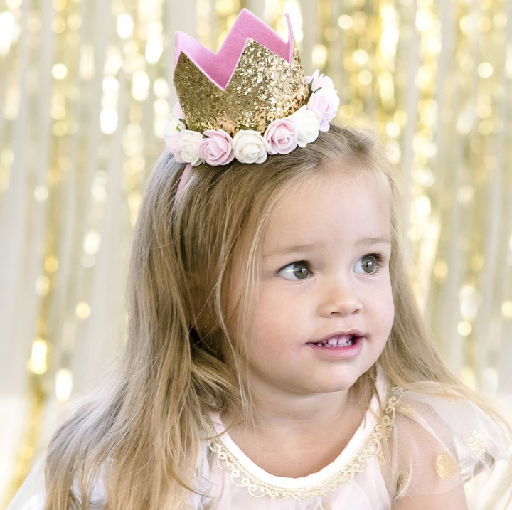 Gold Blush Flower Crown