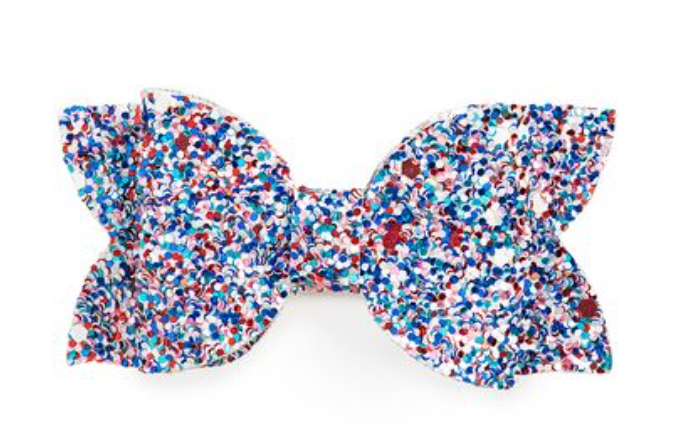 Patriotic Confetti Bow Clip