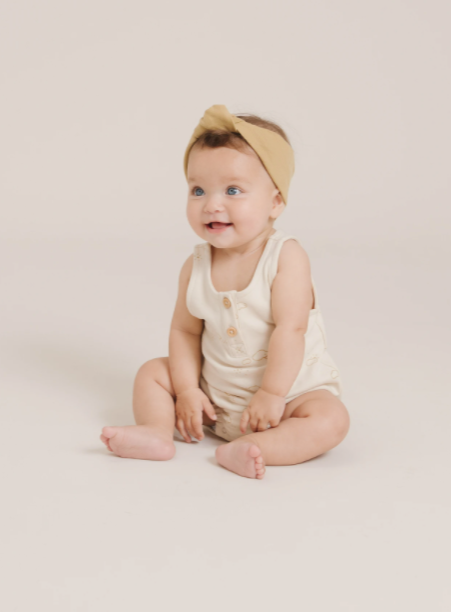 Sleeveless Bubble Onesie | Natural