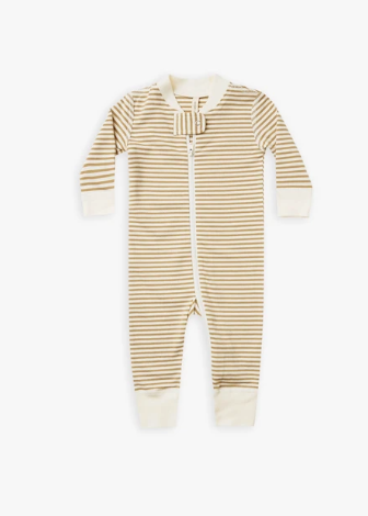 Zip Longsleeve Sleeper | Gold Stripe