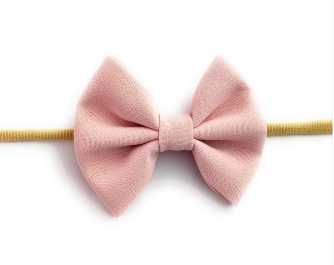 Fanny Bow Infant Headband | Powder Pink