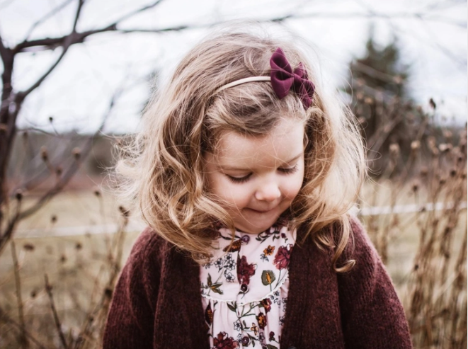Fanny Bow Infant Headband | Caramel Rose