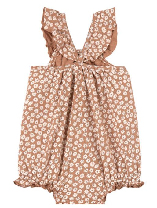 Ditsy Clementine Onesie | Terracotta