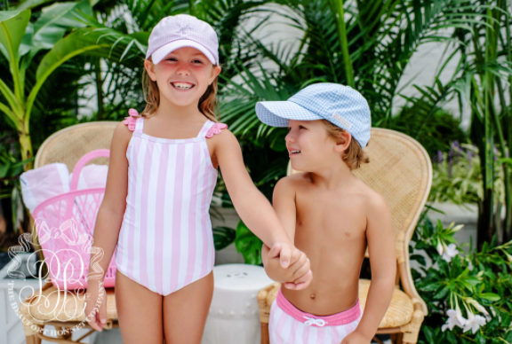 Covington Cap | Palm Beach Pink Gingham