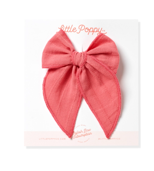 Original Clip with Embroidered Stripe Bow