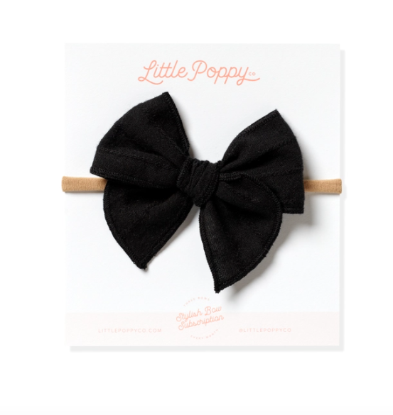 Original Headband with Embroidered Stripe Bow
