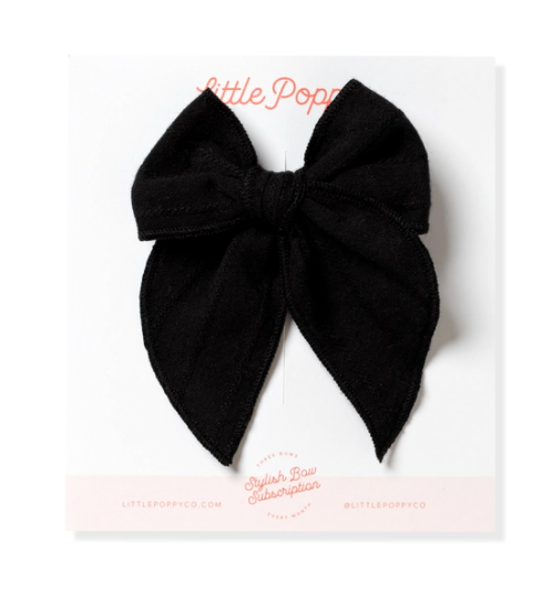 Original Clip with Embroidered Stripe Bow