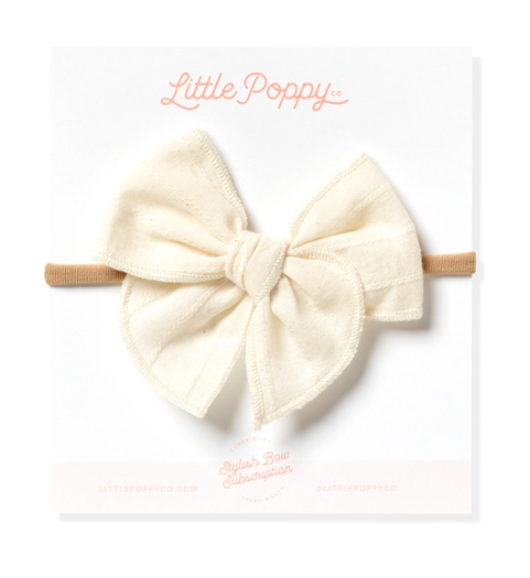 Original Headband with Embroidered Stripe Bow