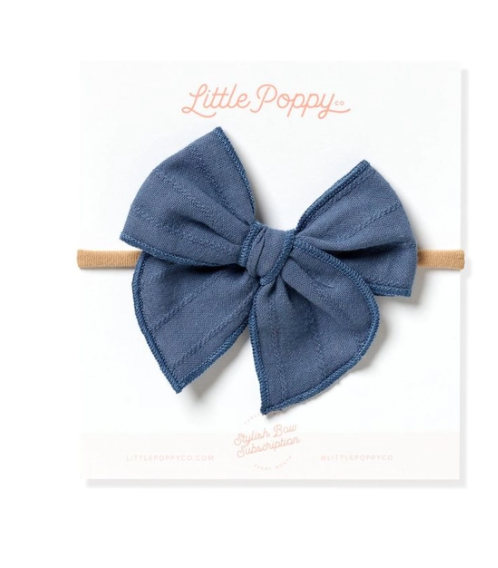 Original Headband with Embroidered Stripe Bow