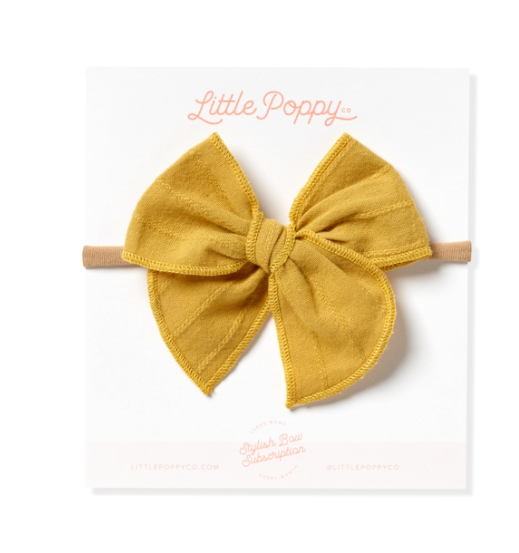 Original Headband with Embroidered Stripe Bow