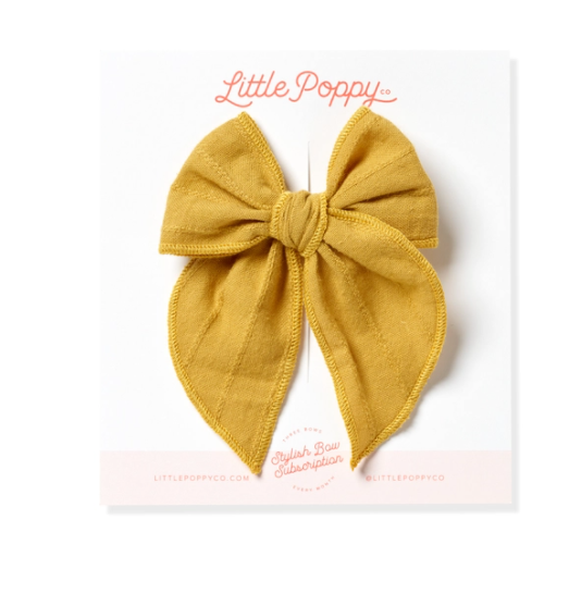 Original Clip with Embroidered Stripe Bow