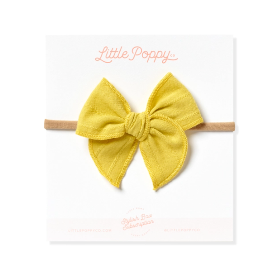 Mini Headband with Embroidered Stripe Bow