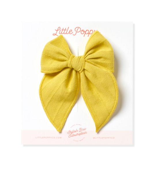 Original Clip with Embroidered Stripe Bow