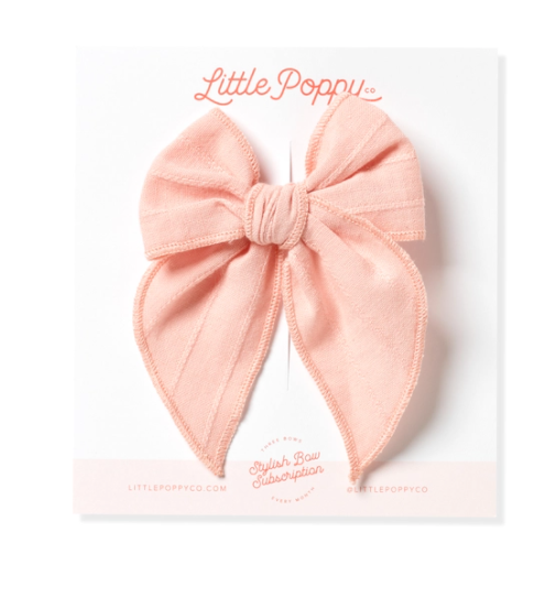 Original Clip with Embroidered Stripe Bow