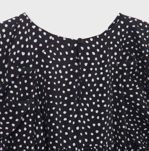 Black and White Polka Dot Dress | 6926