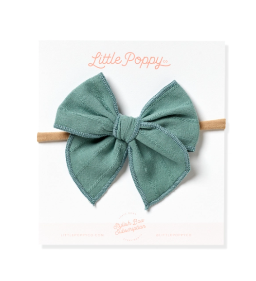 Original Headband with Embroidered Stripe Bow