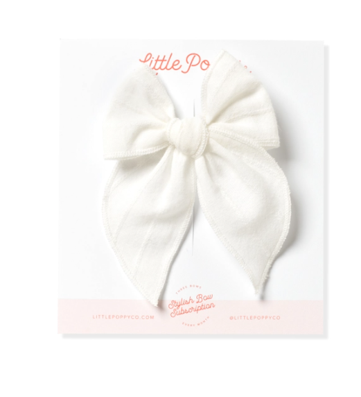 Original Clip with Embroidered Stripe Bow