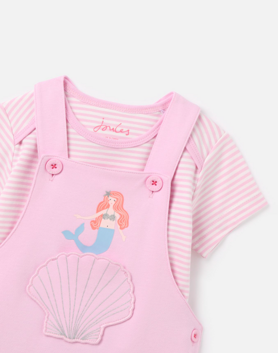 Pink Mermaid Jersey Overall Set
