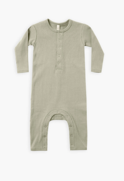 Ribbed Baby Jumpsuit | Sage