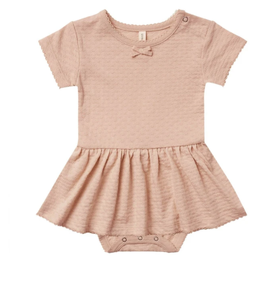 Pointelle Skirted Onesie | Petal