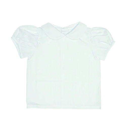 Maude's Peter Pan Short Sleeve | Woven Worth Avenue White