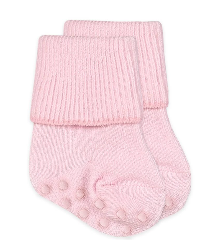Organic Cotton Turn Cuff Socks | Pink | 02290