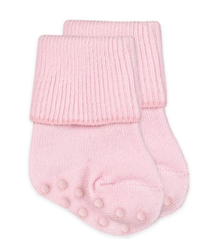 Organic Cotton Turn Cuff Socks | Pink | 02290