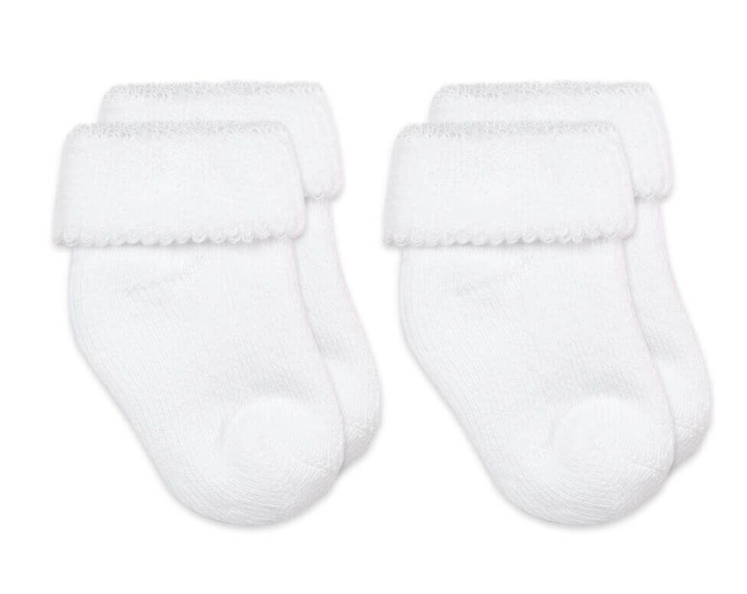Terry Turn Cuff Bootie Socks 2 Pack | Newborn | 02604