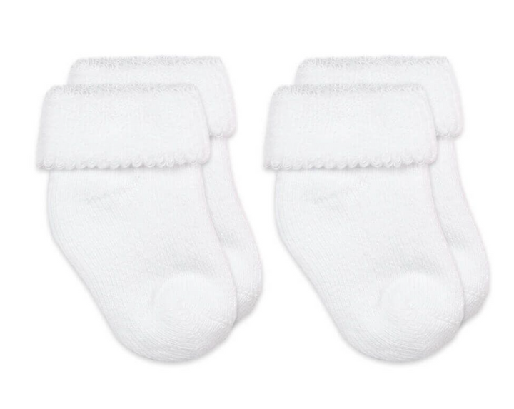 Terry Turn Cuff Bootie Socks 2 Pack | Newborn | 02604