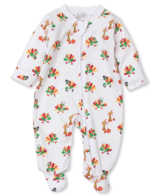 Turkey Trot Footie with Zipper
