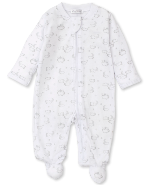 Twilight Twinkles Footie with Zipper | Silver